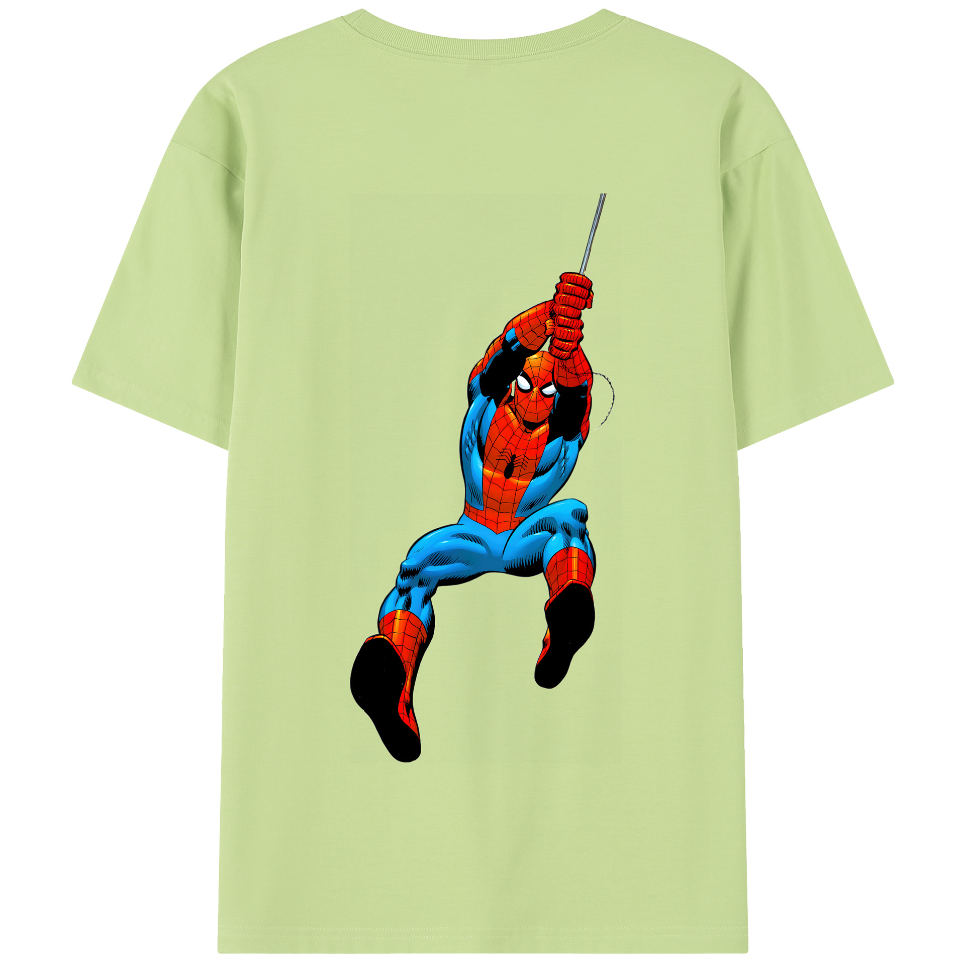 （画像用） Spider Man スパイダーマン 綿100％半袖Tシャツ（背面プリント）